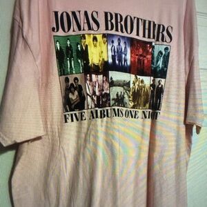 Jonas Brothers Pink Graphic T-Shirt